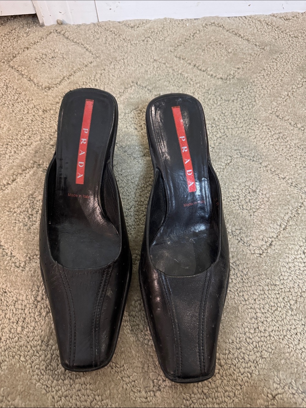 Vintage Prada kitten mule